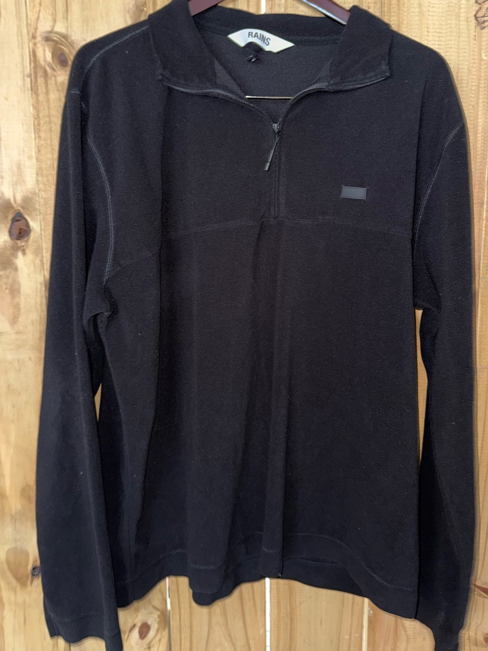 Rains Men’s Black Quarter-Zip Pullover Sweater
